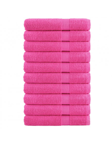 Asciugamani per Sauna 2 pz Rosa 80x200 cm 600 g/m² 100% Cotone