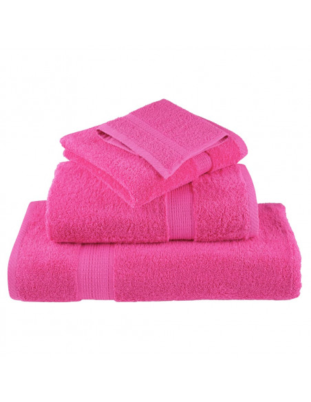 Asciugamani per Sauna 2 pz Rosa 80x200 cm 600 g/m² 100% Cotone