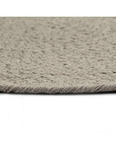 Tovagliette 6 pz Grigio Neutro 38 cm Rotonde in Cotone