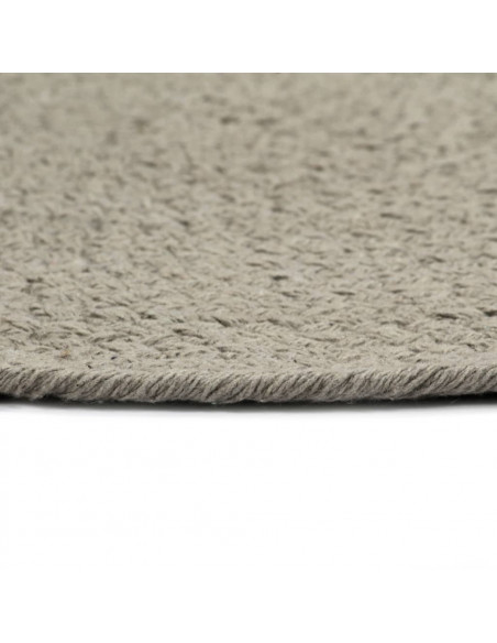 Tovagliette 6 pz Grigio Neutro 38 cm Rotonde in Cotone