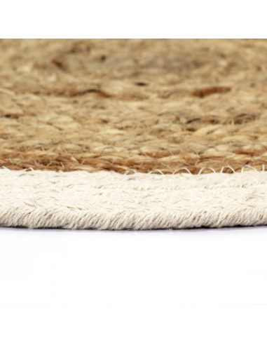 Tovagliette 6 pz Naturale Neutro 38 cm Rotonde in Juta e Cotone