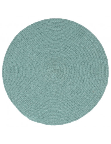 Tovagliette 6 pz Grigio Neutro 38 cm Rotonde in Cotone