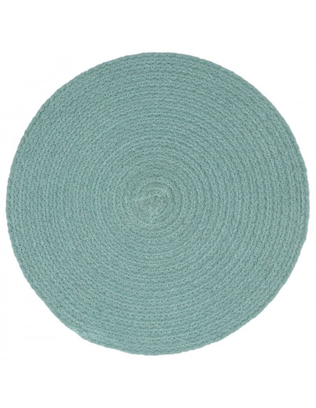Tovagliette 4 pz Grigio Neutro 38cm Rotonde in Cotone