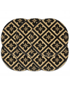 Tovagliette 6 pz Nere 38 cm Rotonde in Juta 2