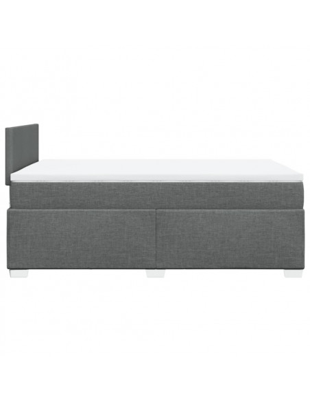 Giroletto a Molle con Materasso Grigio Scuro 120x190cm Tessuto