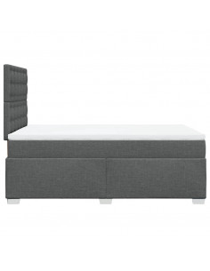 Giroletto a Molle con Materasso Grigio Scuro 120x200 cm Tessuto