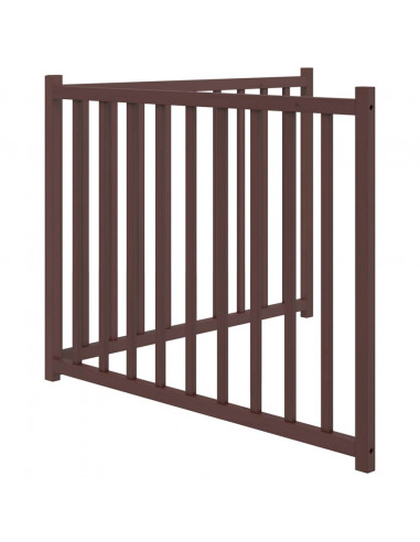 Cancello Cani Pieghevole 2Pannelli Marrone 160cm Massello Abete