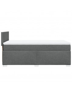 Giroletto a Molle con Materasso Grigio Scuro 80x200 cm Tessuto