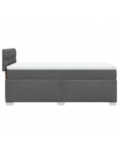 Giroletto a Molle con Materasso Grigio Scuro 80x200 cm Tessuto