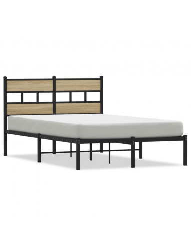 Giroletto senza Materaso in Metallo Rovere Sonoma 120x190 cm