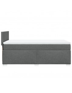 Giroletto a Molle con Materasso Grigio Scuro 90x190 cm Tessuto