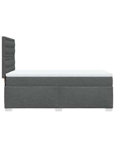 Giroletto a Molle con Materasso Grigio Scuro 90x200 cm Tessuto