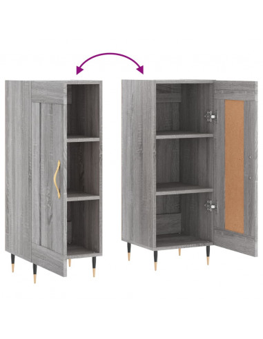 Credenza Grigio Sonoma 34,5x34x90 cm in Legno Multistrato