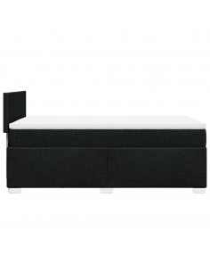 Giroletto a Molle con Materasso Nero 100x200 cm in Tessuto