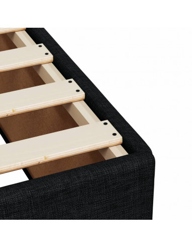 Giroletto a Molle con Materasso Nero 100x200 cm in Tessuto