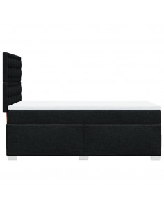 Giroletto a Molle con Materasso Nero 100x200 cm in Tessuto