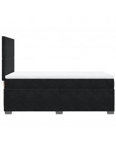 Giroletto a Molle con Materasso Nero 100x200 cm in Velluto