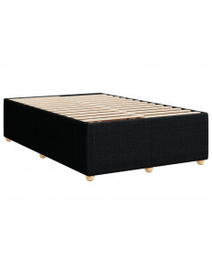 Giroletto a Molle con Materasso Nero 120x190 cm in Tessuto