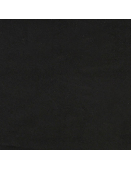 Giroletto a Molle con Materasso Nero 140x200 cm in Velluto