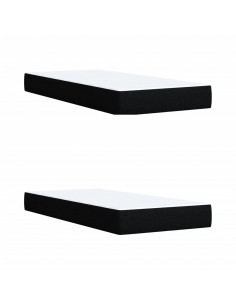 Giroletto a Molle con Materasso Nero 200x200 cm in Tessuto