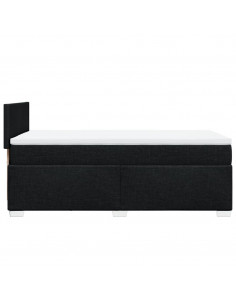 Giroletto a Molle con Materasso Nero 90x200 cm in Tessuto