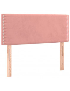 Giroletto a Molle con Materasso Rosa 120x190 cm in Velluto