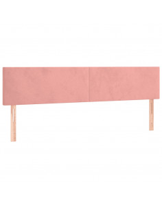 Giroletto a Molle con Materasso Rosa 160x200 cm in Velluto