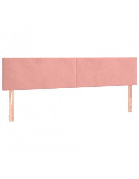 Giroletto a Molle con Materasso Rosa 160x200 cm in Velluto