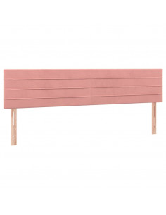 Giroletto a Molle con Materasso Rosa 200x200 cm in Velluto