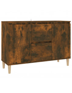 Credenza Rovere Fumo 103,5x35x70 cm in Legno Multistrato 2