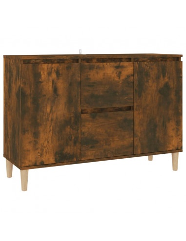 Credenza Rovere Fumo 103,5x35x70 cm in Legno Multistrato