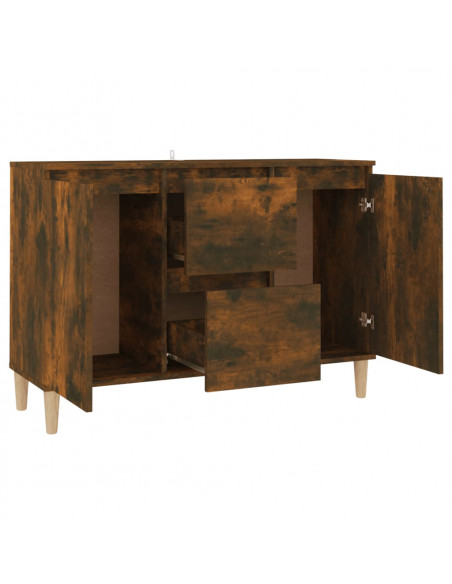 Credenza Rovere Fumo 103,5x35x70 cm in Legno Multistrato
