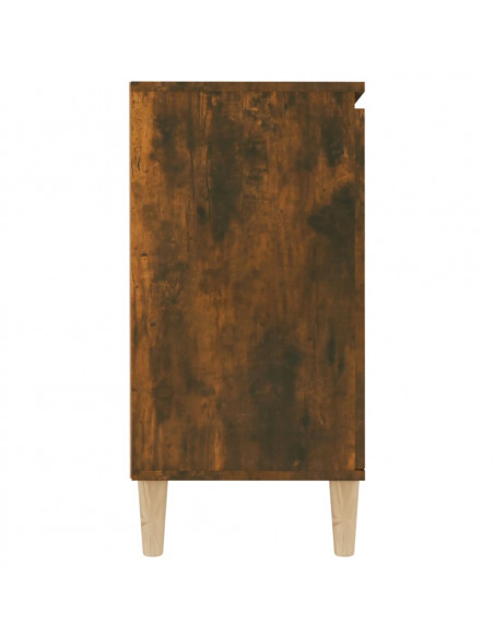 Credenza Rovere Fumo 103,5x35x70 cm in Legno Multistrato