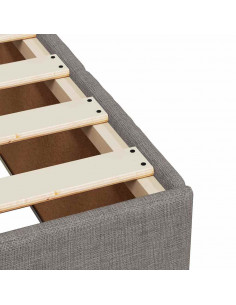 Giroletto a Molle con Materasso Tortora 120x200 cm in Tessuto