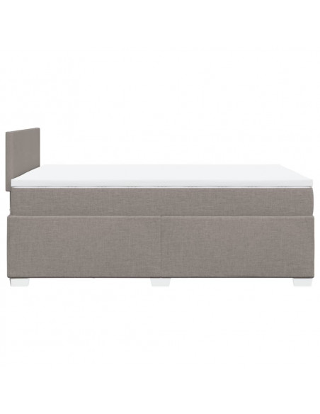 Giroletto a Molle con Materasso Tortora 120x200 cm in Tessuto