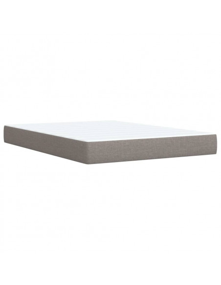 Giroletto a Molle con Materasso Tortora 140x200 cm in Tessuto