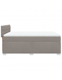 Giroletto a Molle con Materasso Tortora 140x200 cm in Tessuto