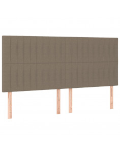 Giroletto a Molle con Materasso Tortora 160x200 cm in Tessuto