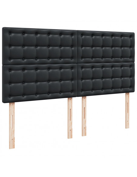 Giroletto a Molle con Materasso Nero 180x200 cm in Similpelle