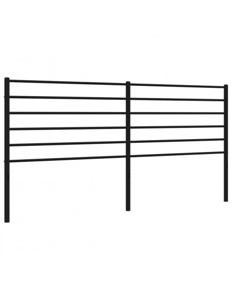 Testiera in Metallo Nero 180 cm