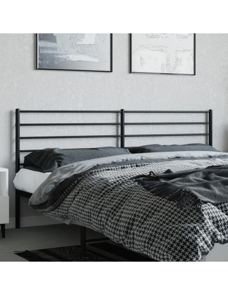 Testiera in Metallo Nero 180 cm