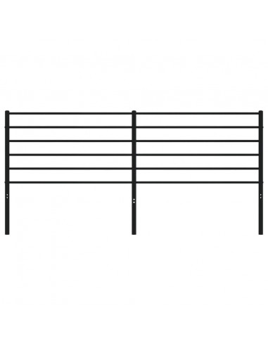 Testiera in Metallo Nero 180 cm