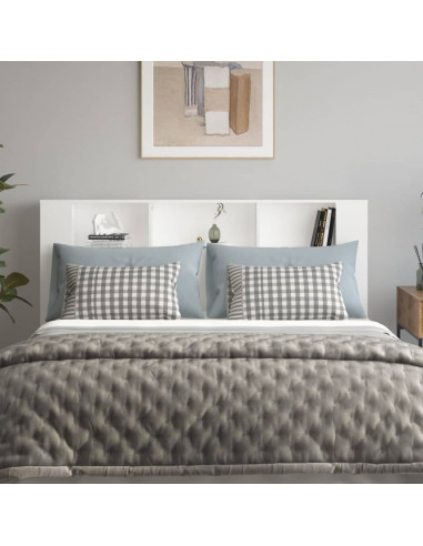 Testiera con Scomparti Bianca 180x18,5x104,5 cm