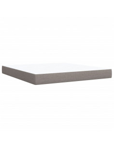 Giroletto a Molle con Materasso Tortora 180x200 cm in Tessuto