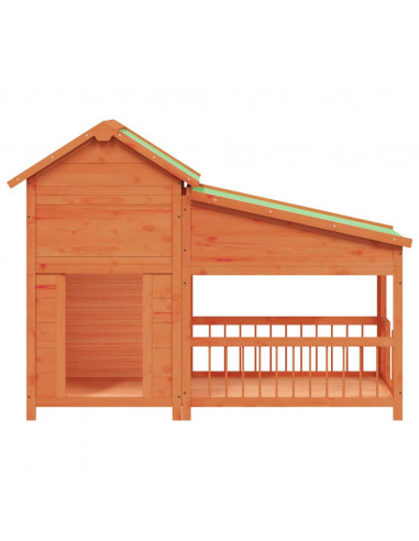 Cuccia per Cani Miele 143x60,5x109 cm in Legno Massello di Pino