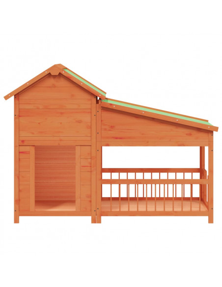Cuccia per Cani Miele 143x60,5x109 cm in Legno Massello di Pino