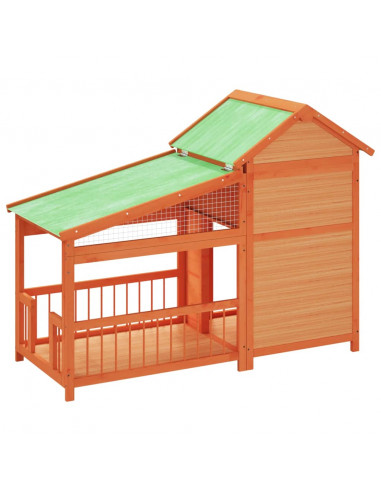 Cuccia per Cani Miele 143x60,5x109 cm in Legno Massello di Pino