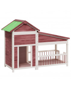 Cuccia per Cani Moka 143x60,5x109 cm in Legno Massello di Pino 2