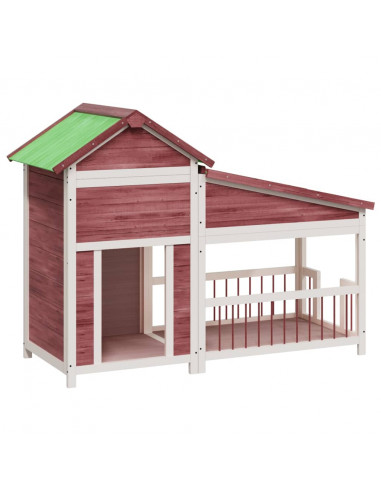 Cuccia per Cani Moka 143x60,5x109 cm in Legno Massello di Pino