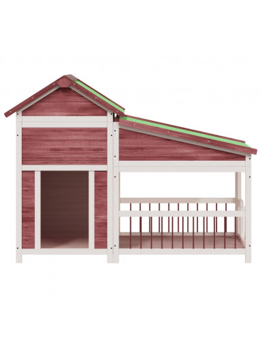 Cuccia per Cani Moka 143x60,5x109 cm in Legno Massello di Pino